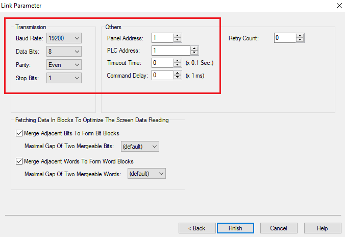 Cấu hình truyền thông Modbus RTU