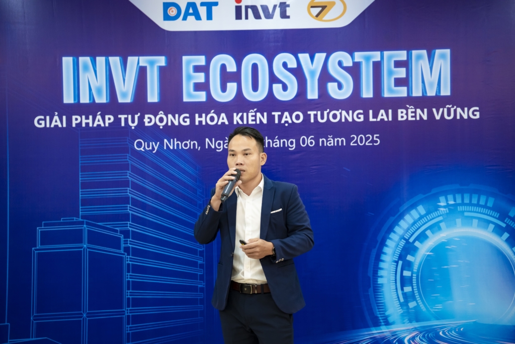 Ông Tô Văn Tự – Giám đốc Công ty TNHH Kỹ thuật Tự động Toàn Tâm chia sẻ tại hội thảo