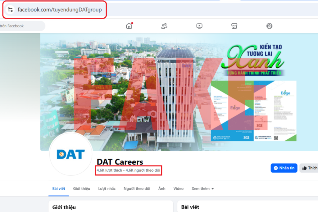 Cảnh báo giả mạo DAT Group