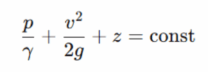 Phương trình cho mọi điểm trong một hệ thống chứa chất lỏng có mật độ không đổi