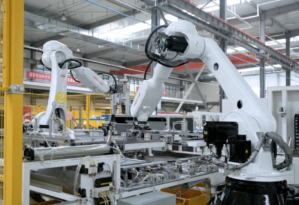 Robot công nghiệp là gì? Ứng dụng robot trong sản xuất hiện nay 2 nb80 loading unloading 1 1 robot cong nghiep la gi ung dung robot trong san xuat hien nay Robot công nghiệp là gì? Ứng dụng robot trong sản xuất hiện nay