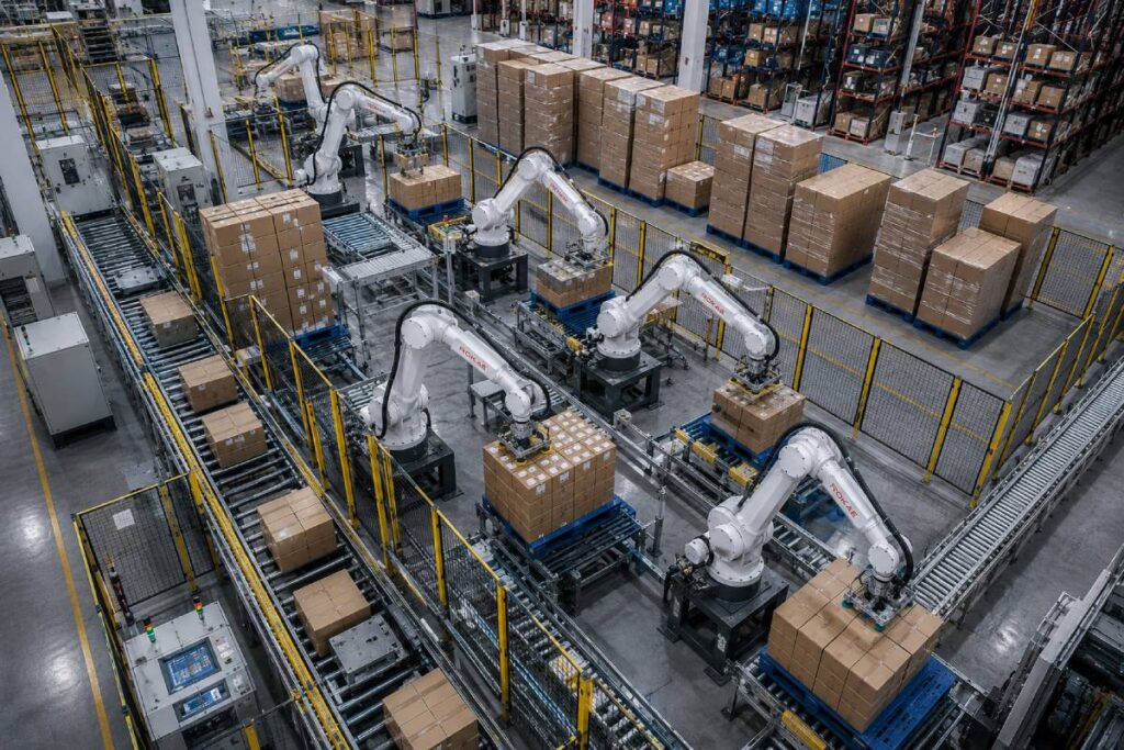 Giải Pháp Robot Gom hàng Tự Động - Xu Hướng Tất Yếu Được Nhiều Nhà Máy Công Nghiệp Ưu Tiên 1 rokae gom hang giai phap robot gom hang tu dong xu huong tat yeu duoc nhieu nha may cong nghiep uu tien Giải Pháp Robot Gom hàng Tự Động - Xu Hướng Tất Yếu Được Nhiều Nhà Máy Công Nghiệp Ưu Tiên