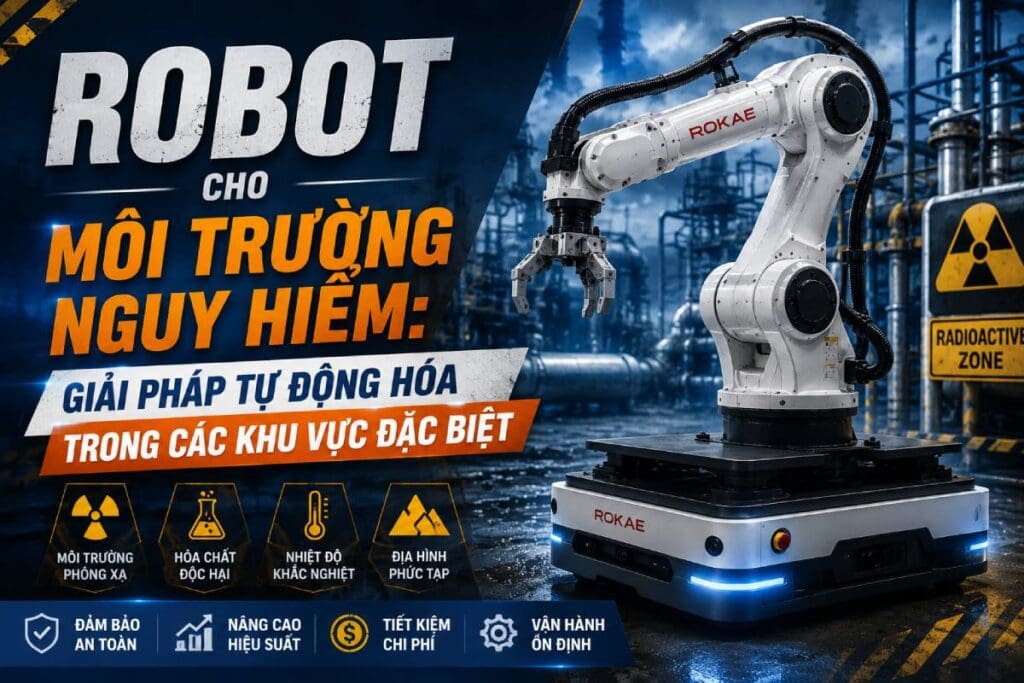 Giải pháp Robot cho môi trường làm việc độc hại 1 robot trong môi trường độc hại