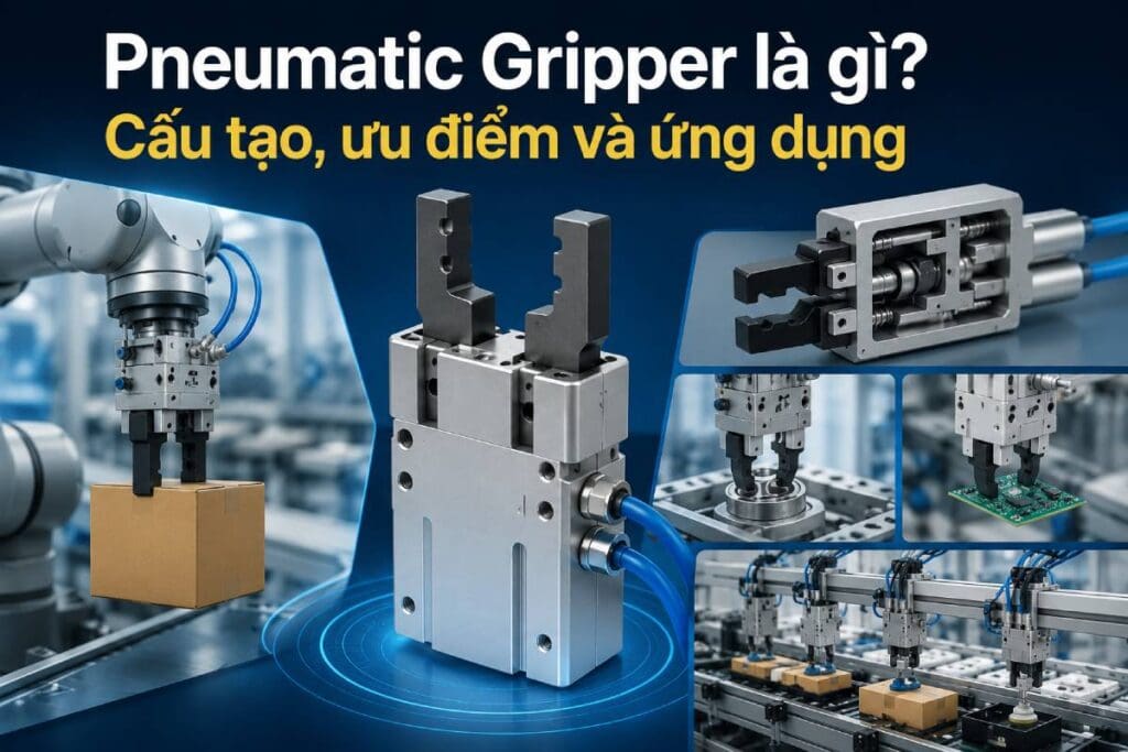 Pneumatic Gripper là gì? Cấu tạo, ưu điểm và ứng dụng 1 pneumatic gripper la gi pneumatic gripper la gi cau tao uu diem va ung dung Pneumatic Gripper là gì? Cấu tạo, ưu điểm và ứng dụng