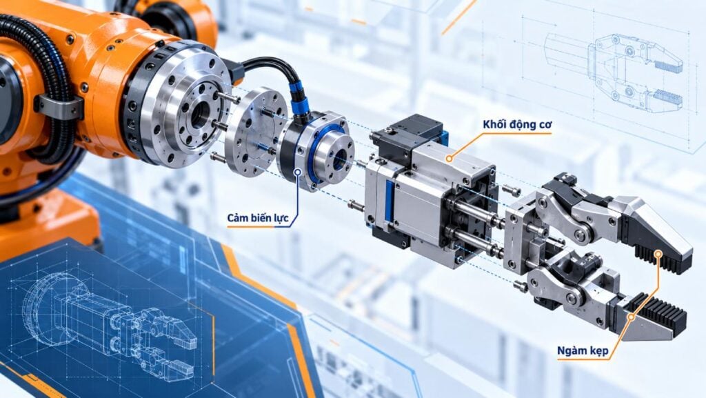 End Effector là gì? Phân loại và cách chọn tay gắp robot 2 cau hinh end effector theo ung dung end effector la gi phan loai va cach chon tay gap robot End Effector là gì? Phân loại và cách chọn tay gắp robot