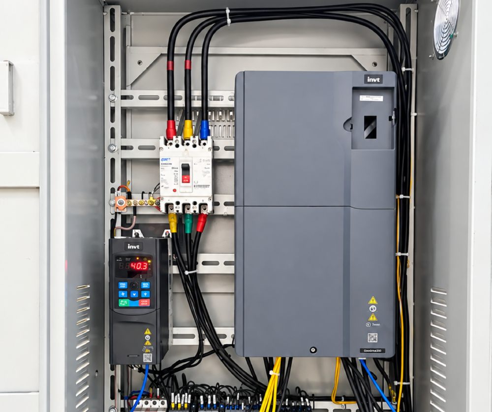 DAT GROUP TỐI ƯU ĐIỀU KHIỂN ĐỒNG BỘ CHO HỆ THỐNG MÁY KÉO THÉP VỚI BIẾN TẦN INVT GD290 1 biến tần INVT GD290